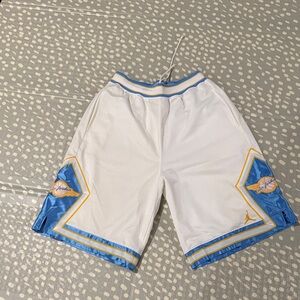 Jordan White and Blue Basketball Set